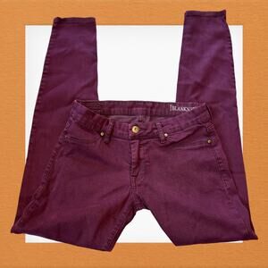 EUC BlankNYC Spray On High Rise Skinny Ankle Jeans Red Women's Size 27